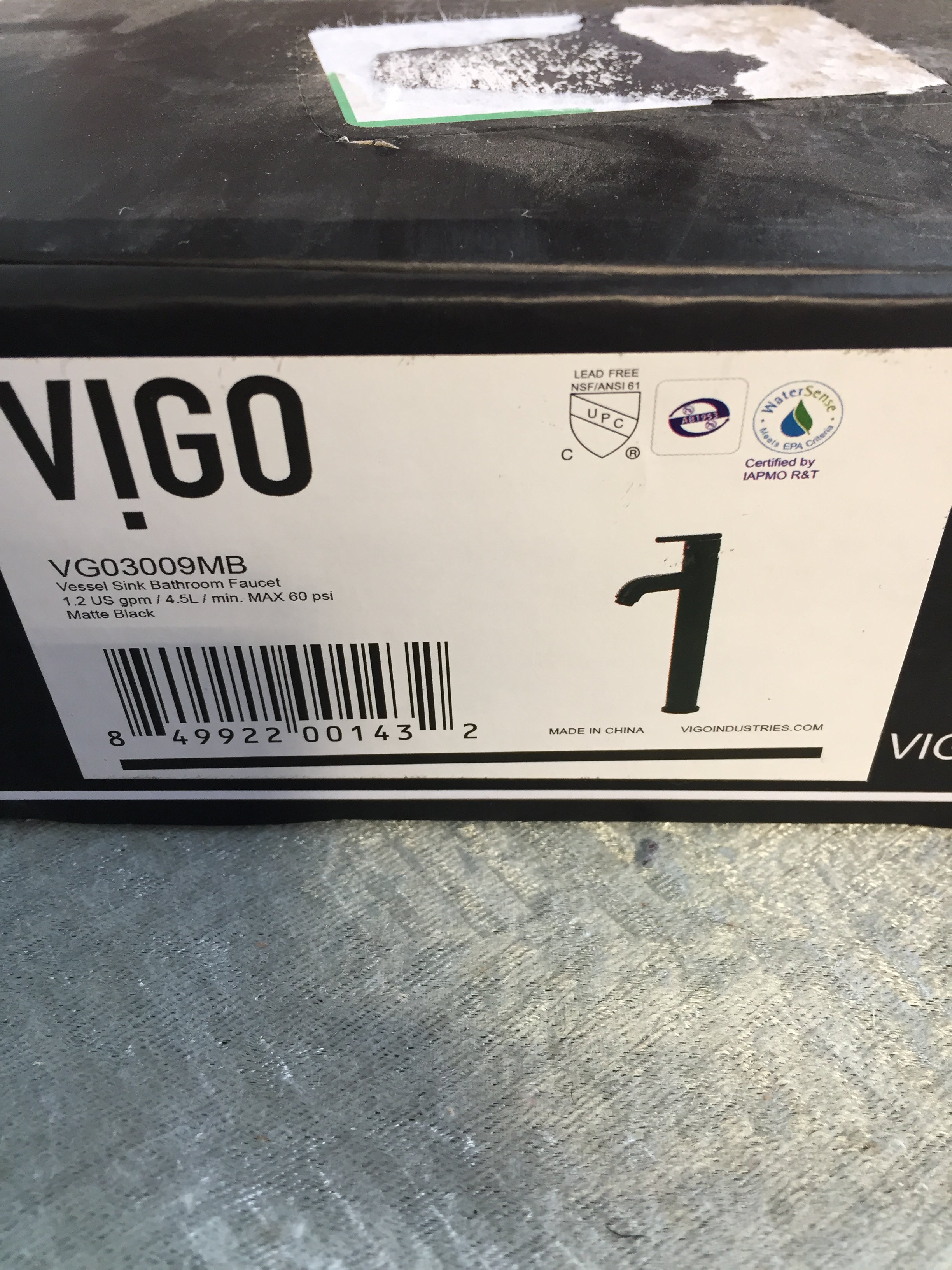 VIGO VG03009MB 13" H Seville Matte Black Single-Handle/Hole Bathroom Sink Faucet (7653123391726)
